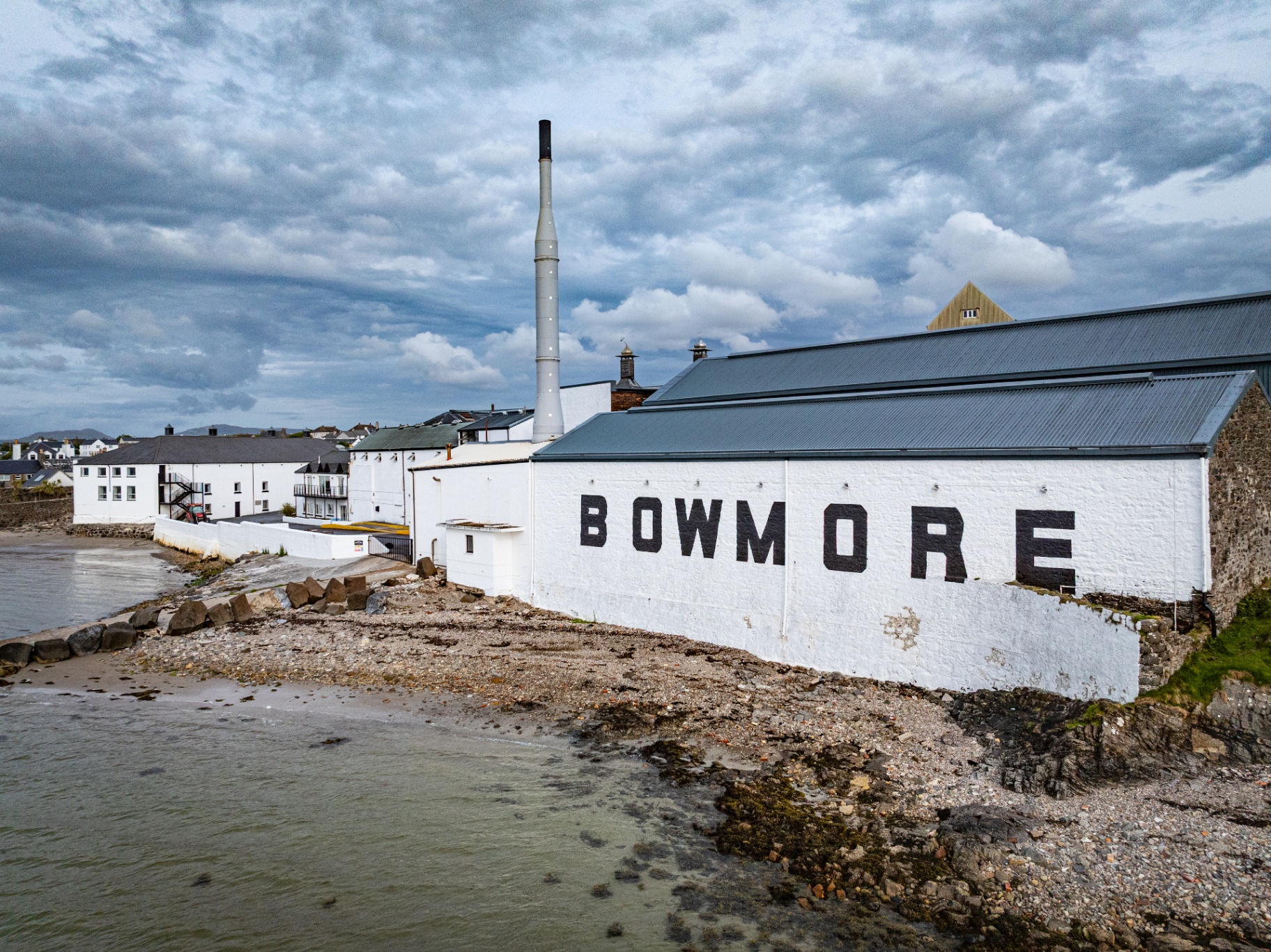 Bowmore waterfront aerial shot