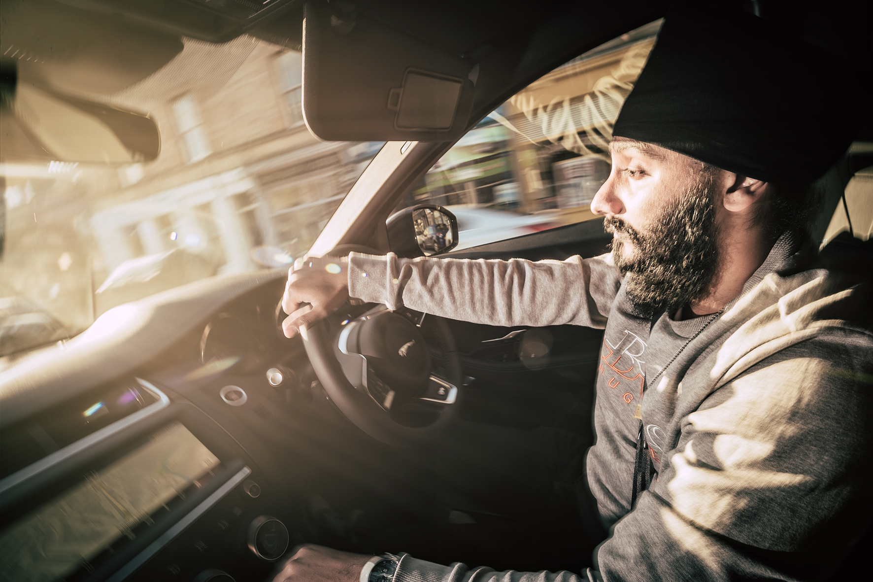 Lifestyle photography - creative driving scene