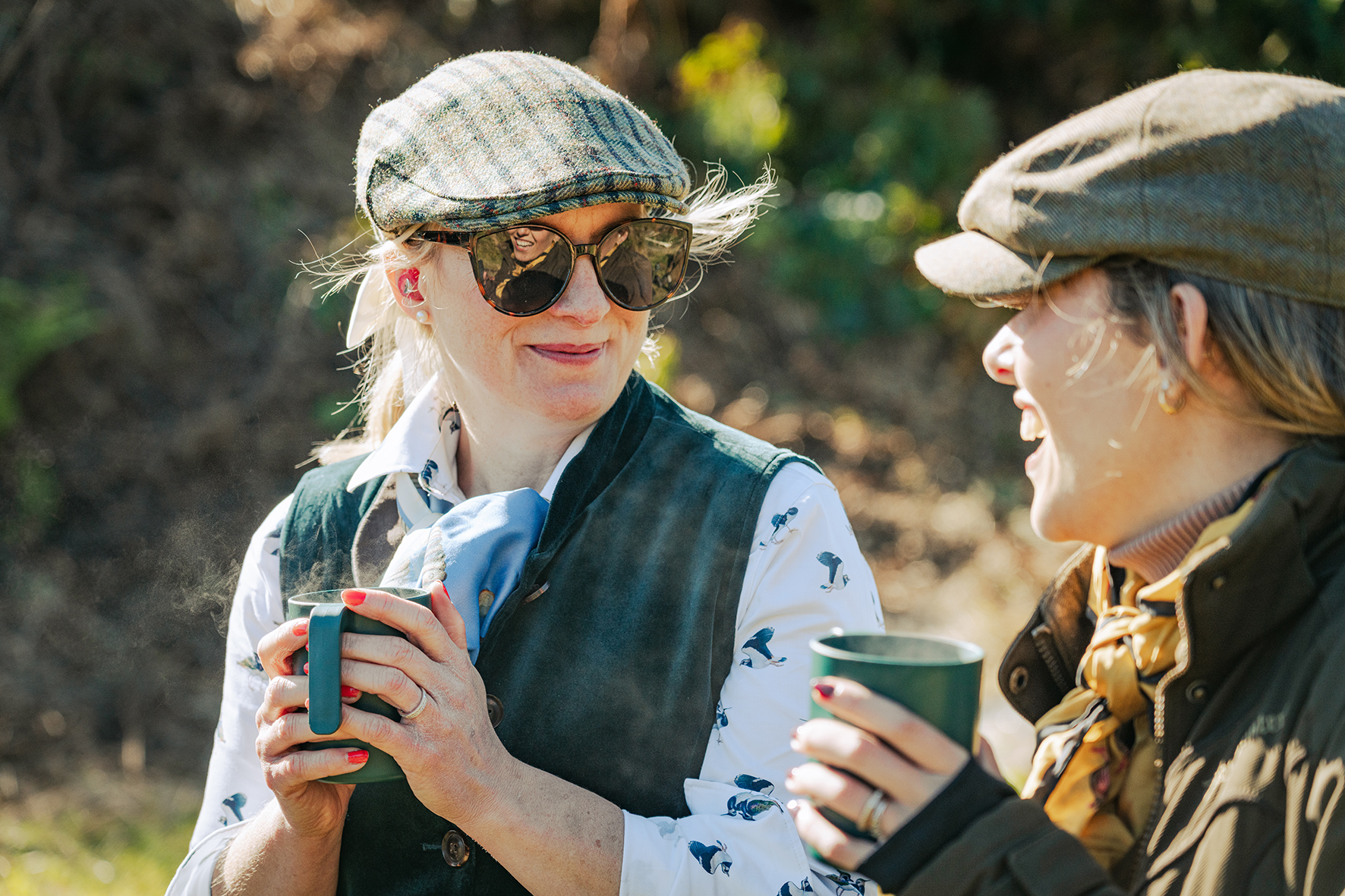 Shooting party gathering in Scottish countryside